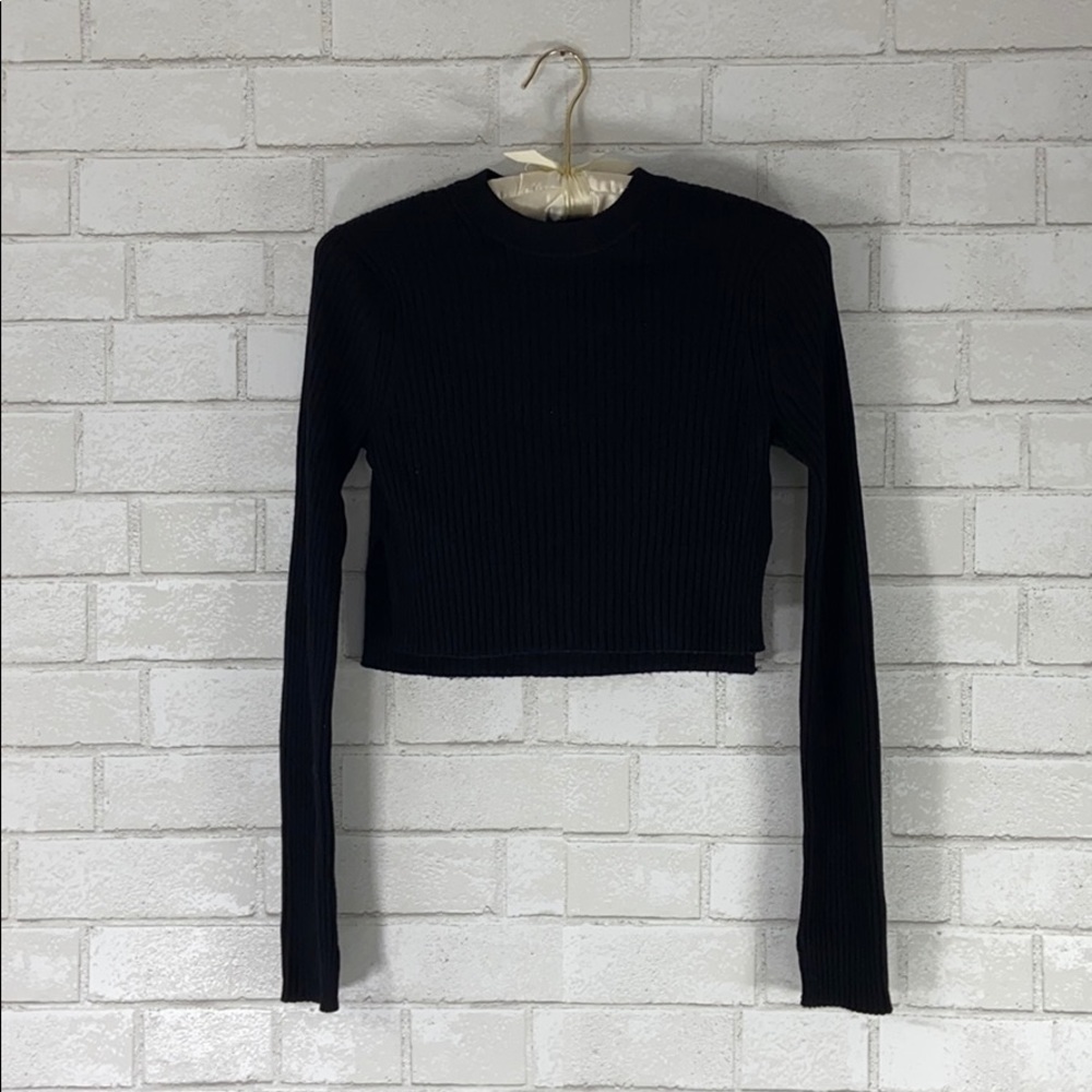 ALLSAINTS NWT Lightweight Wool Ribbed Crop Top